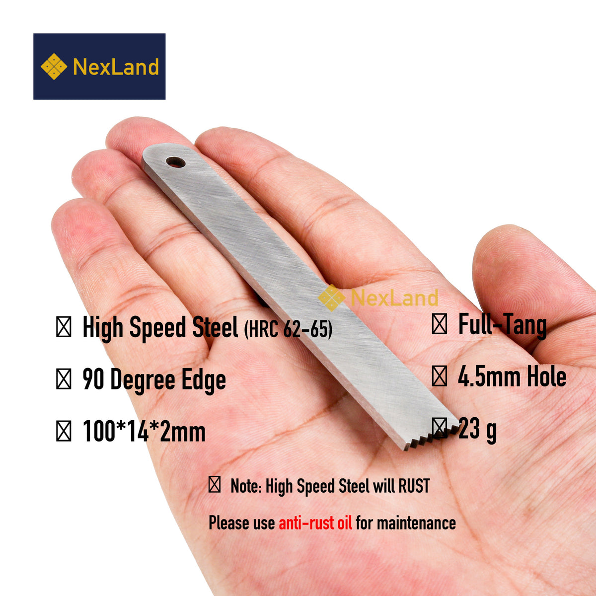 HS10014 High Speed Steel Ferro Rod Striker Oversize NexLand