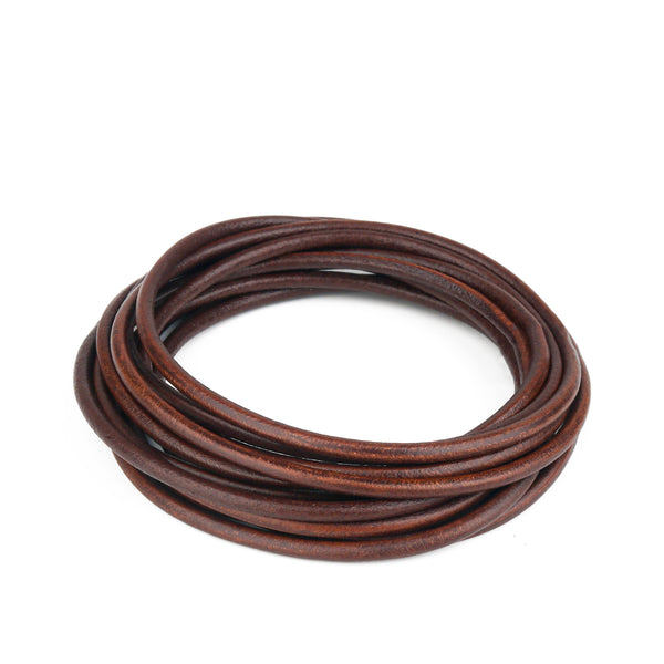 1mm 2mm 3mm Round Leather Cord, Genuine Leather Cord Black Leather Cord  Brown Leather Cord Natural Leather Cord Necklace Bracelet Cord LC1-3 
