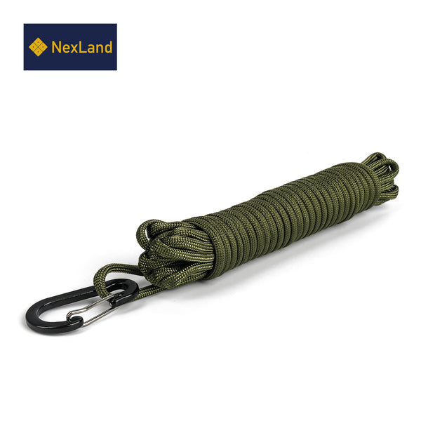 SP1 25FT Fire Paracord Combines Tinder with Small Carabiner Clip – NexLand